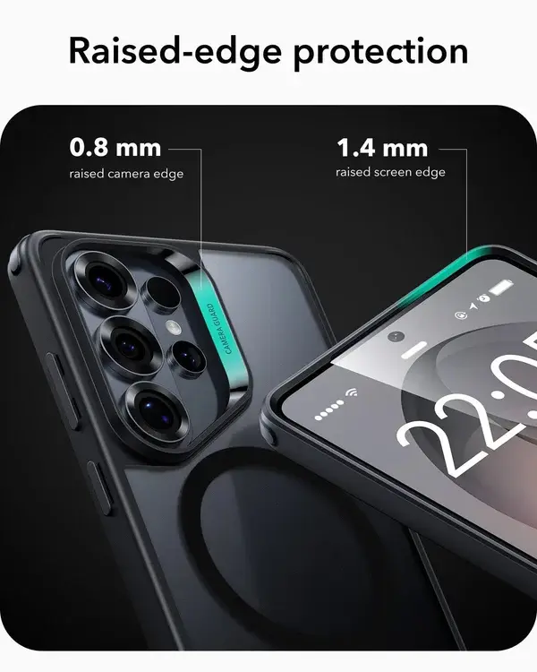ESR Classic Hybrid Magnetic case With 3x Military Grade Protection - Black