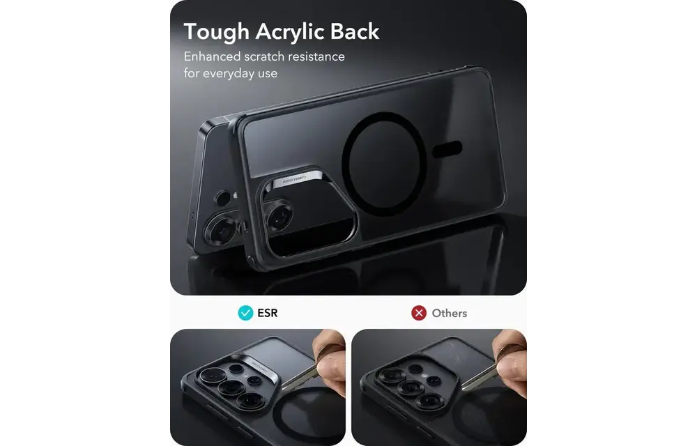 ESR Classic Hybrid Magnetic case With 3x Military Grade Protection - Black