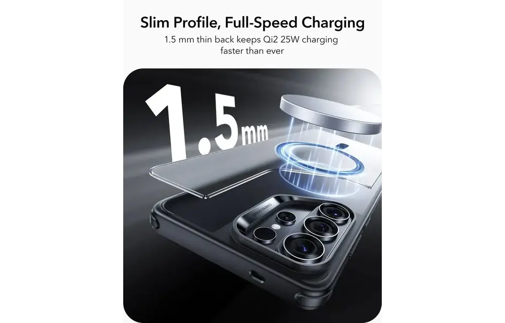 ESR Classic Hybrid Magnetic case With 3x Military Grade Protection - Black