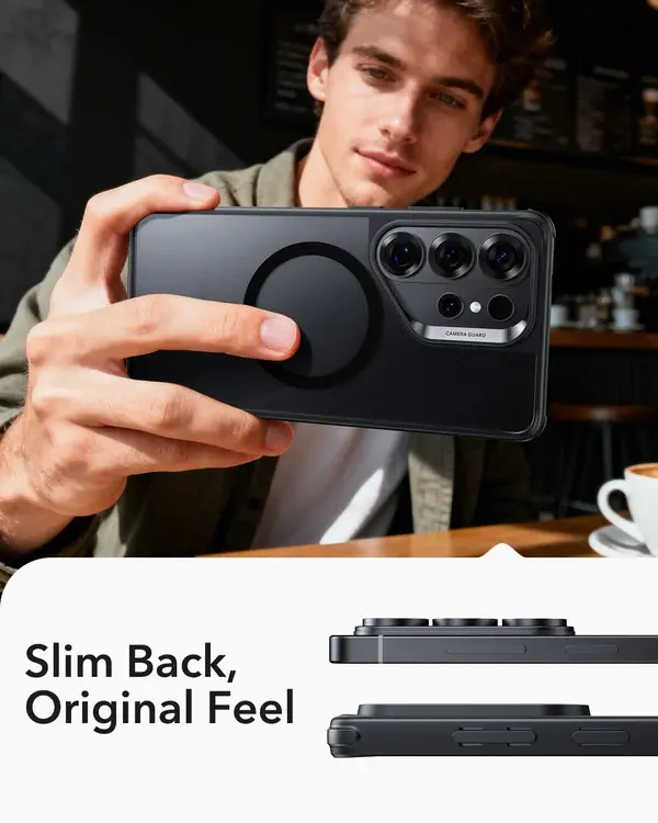 ESR Classic Hybrid Magnetic case With 3x Military Grade Protection - Black