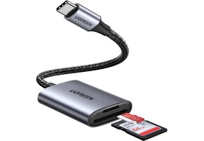 UGREEN 2 in 1 USB-C SD/TF Card Reader With Dual Card Reading - Gray