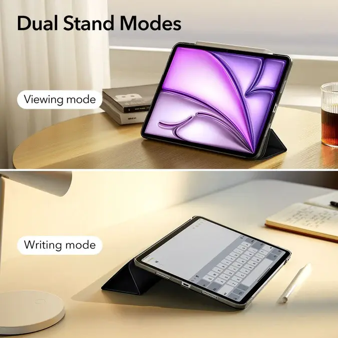 ESR Ascend Trifold With 2 Way Stand Case For iPad Pro 12.9" 4th-6th / iPad Air 13" Inch - Back