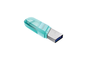 Sandisk iXpand Flash Drive Flip for iPhone, iPad and Computer - 128GB Ice Mint