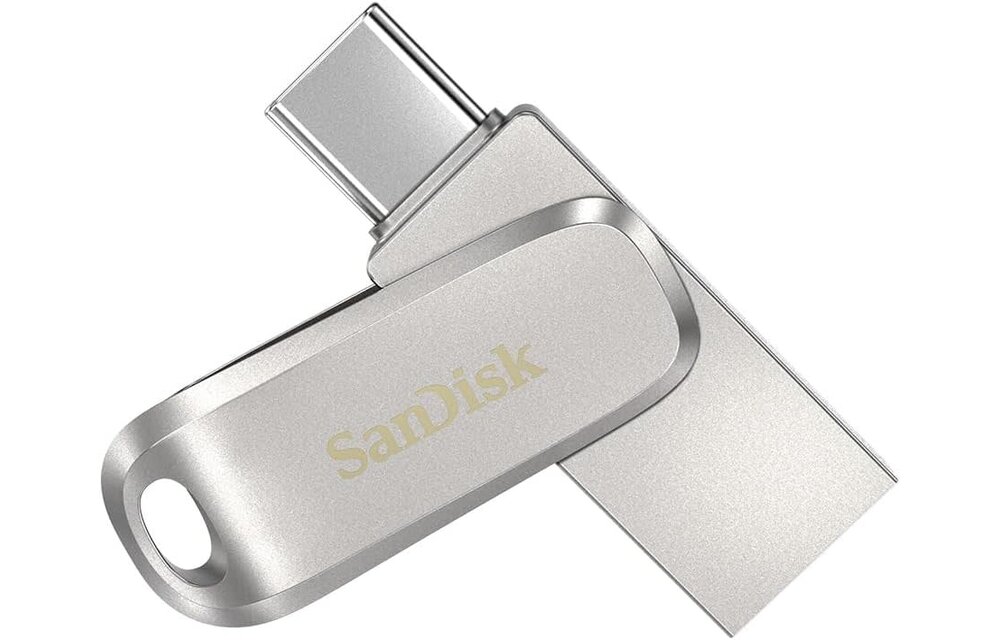 SanDisk Ultra Dual Drive Luxe USB Type-C Flash Drive 400MB/s Silver - 256GB