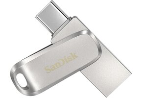 SanDisk Ultra Dual Drive Luxe USB Type-C Flash Drive 400MB/s Silver - 256GB