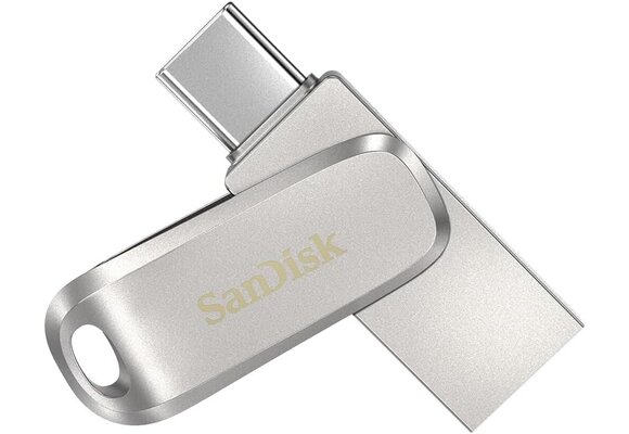 SanDisk Ultra Dual Drive Luxe USB Type-C Flash Drive 400MB/s Silver - 256GB