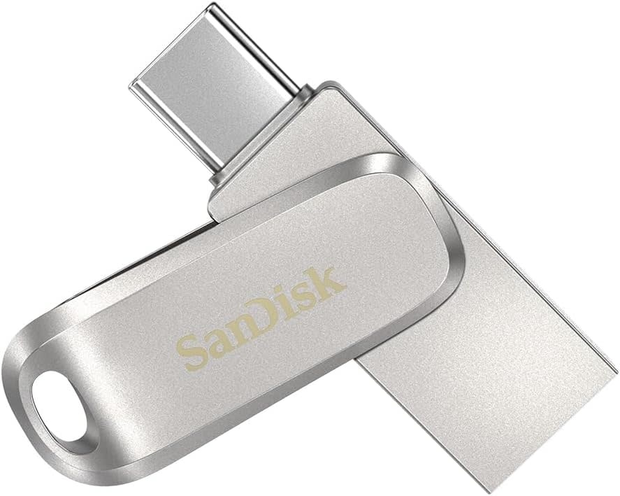 SanDisk Ultra Dual Drive Luxe USB Type-C Flash Drive 400MB/s Silver - 256GB
