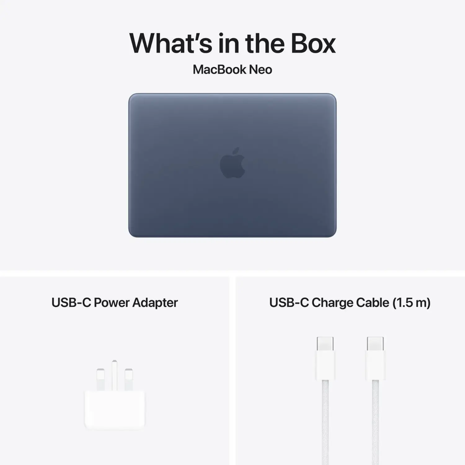 Apple MacBook Neo13-inch A18 Pro chip with 6‑core CPU and 5‑core GPU, 8GB, 512GB SSD English & Arabic Touch ID - Indigo