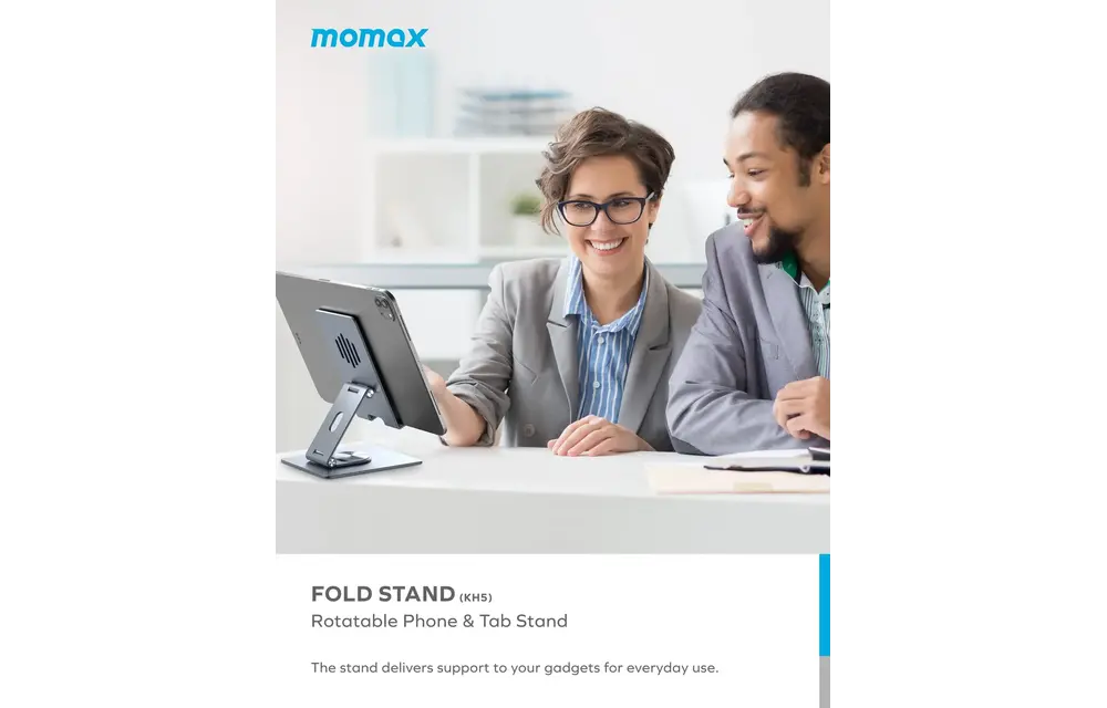 Momax Fold Stand 360 Rotation Phone & tab Stand - Titanium