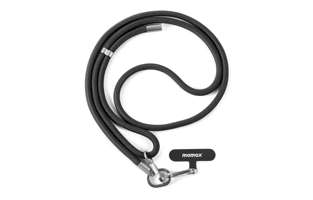 Momax Cord Cross-body Phone Strap Adjustable Length - Black