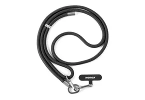 Momax Cord Cross-body Phone Strap Adjustable Length - Black