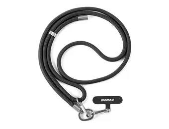 Momax  Cord Cross-body Phone Strap Adjustable Length - Black