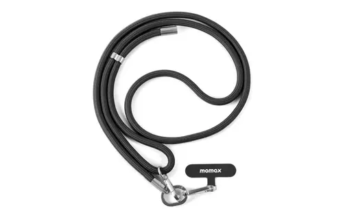 Momax  Cord Cross-body Phone Strap Adjustable Length - Black