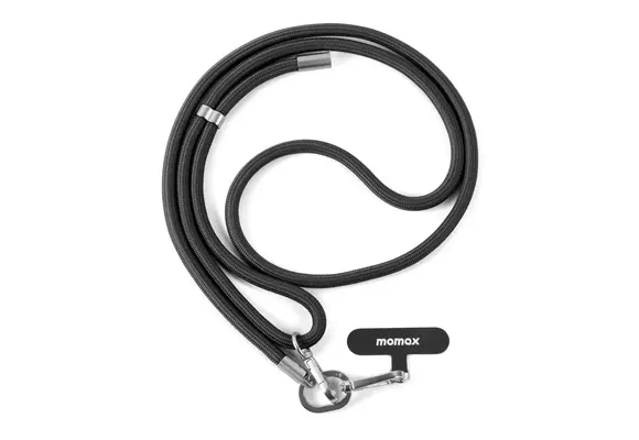 Momax  Cord Cross-body Phone Strap Adjustable Length - Black