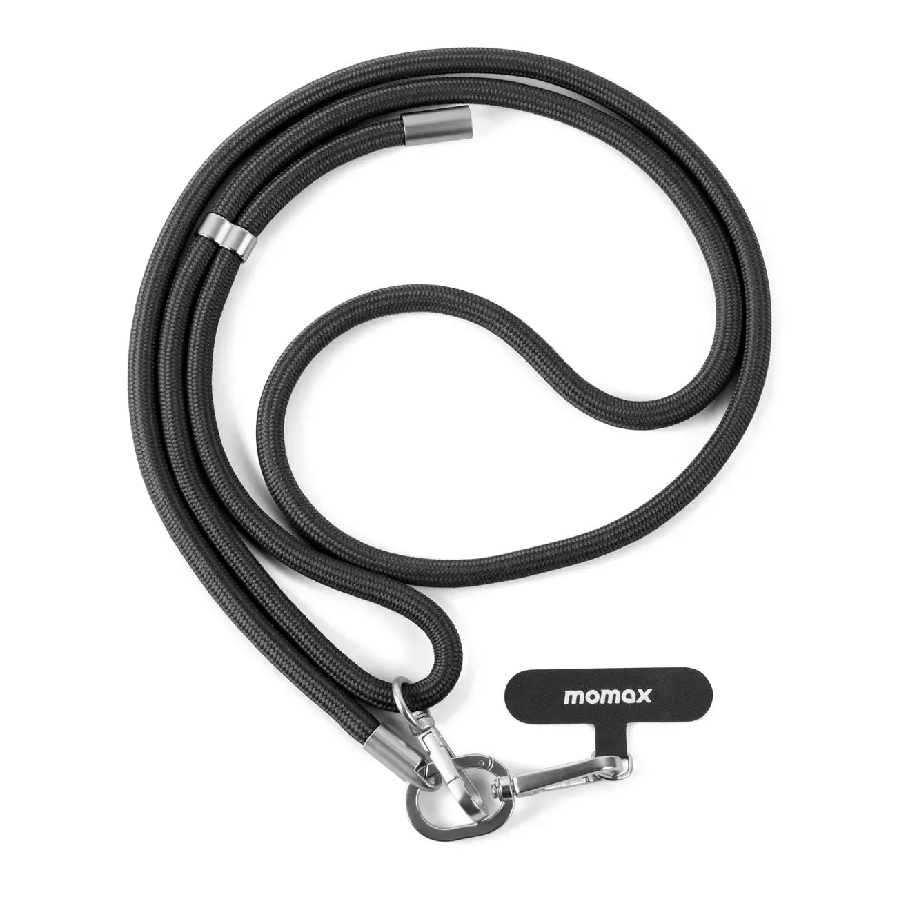 Momax Cord Cross-body Phone Strap Adjustable Length - Black