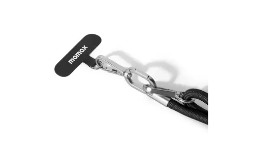 Momax  Cord Cross-body Phone Strap Adjustable Length - Black