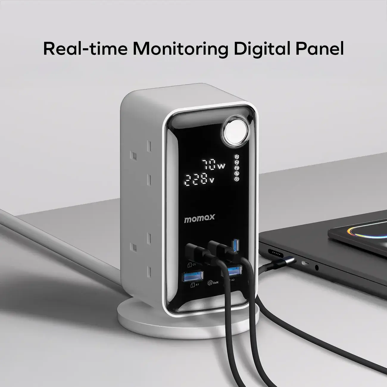Momax 1-Charge Work Flow
6-Outlet Digital Display Power Tower with USB 70W - White