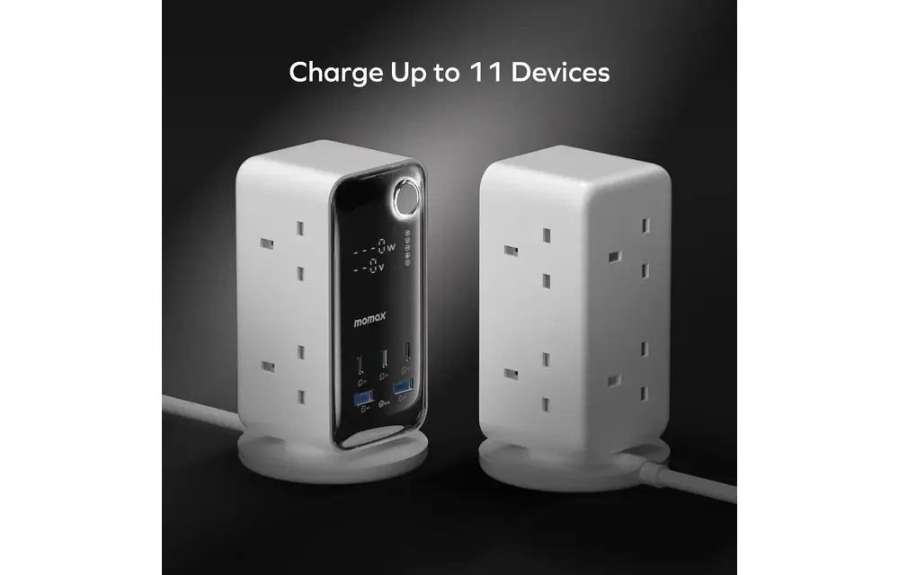 Momax 1-Charge Work Flow
6-Outlet Digital Display Power Tower with USB 70W - White