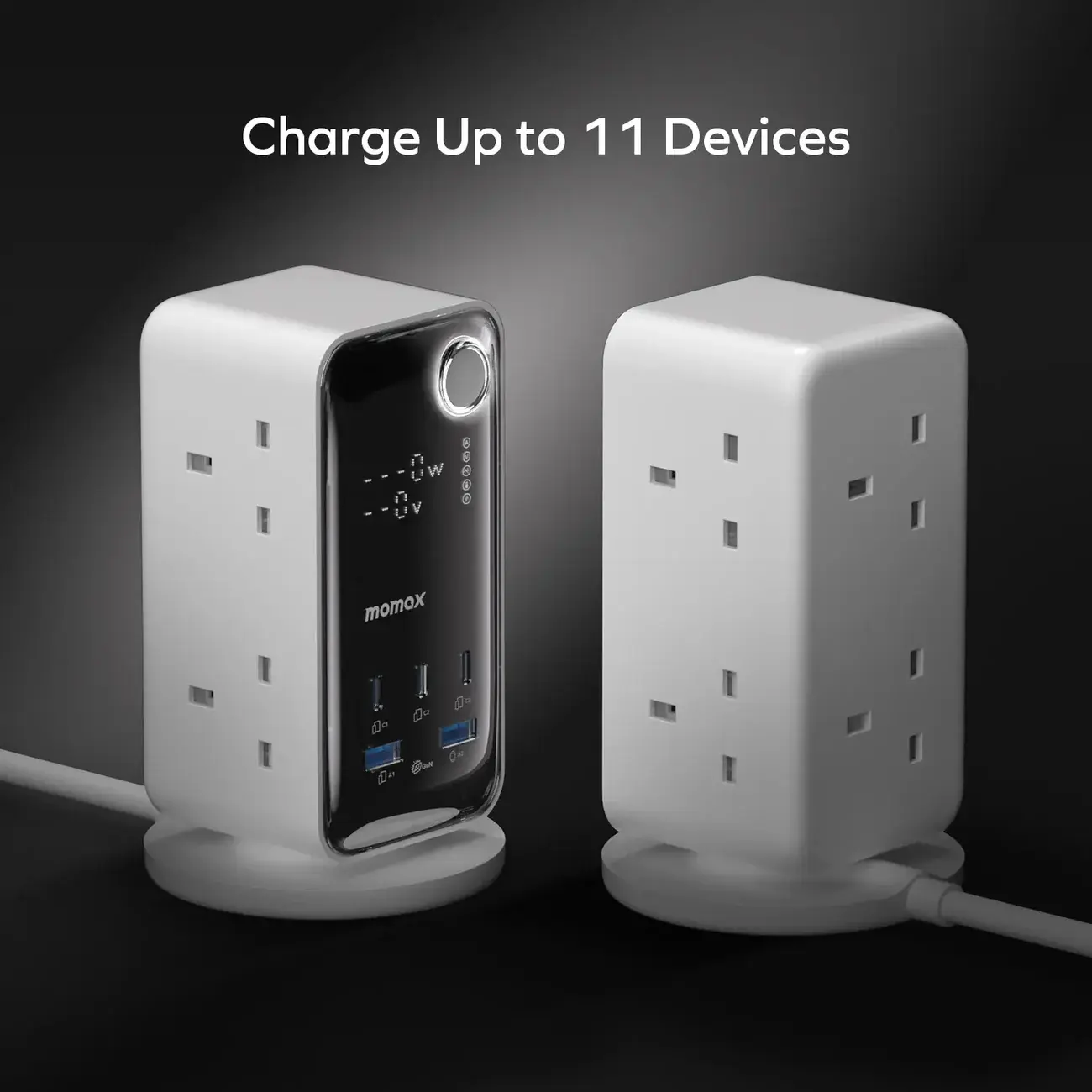 Momax 1-Charge Work Flow
6-Outlet Digital Display Power Tower with USB 70W - White