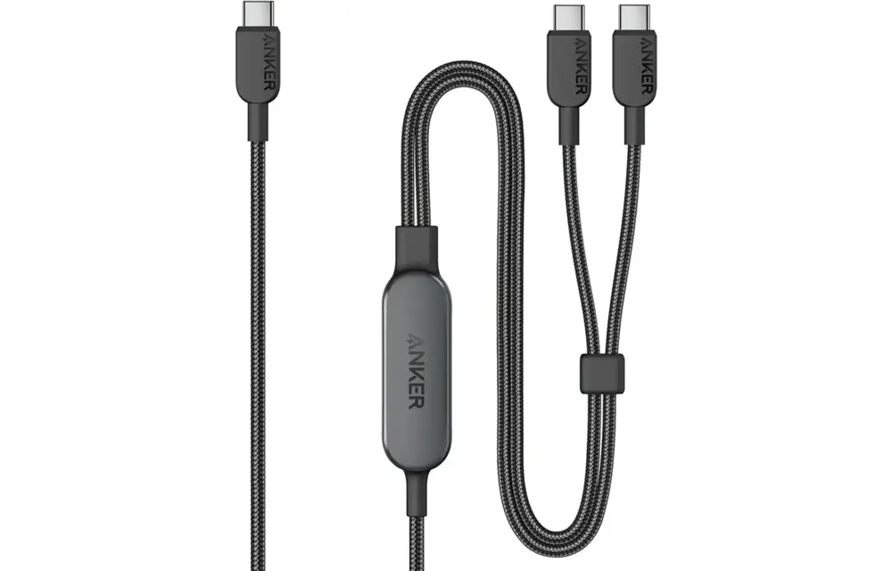 Anker  USB-C to USB-C 2 in 1 Braided Cable For High Power Device s 6ft 140W - Black