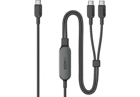 Anker  USB-C to USB-C 2 in 1 Braided Cable For High Power Device's 1.8m/6ft 140W - Black