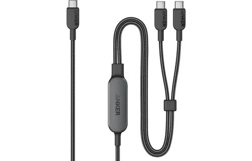 Anker  USB-C to USB-C 2 in 1 Braided Cable For High Power Device s 6ft 140W - Black