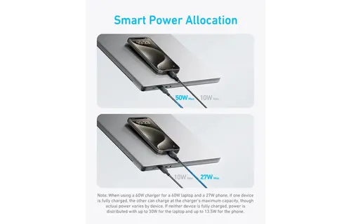 Anker  USB-C to USB-C 2 in 1 Braided Cable For High Power Device s 6ft 140W - Black