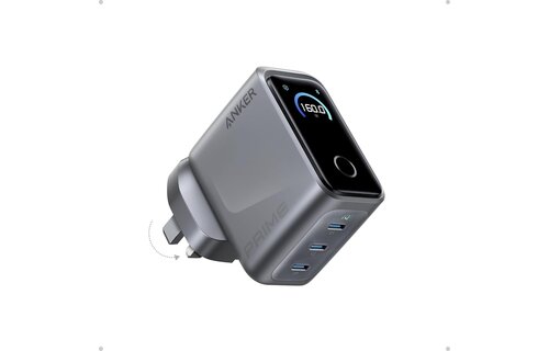 Anker Prime 160W USB C Charger 3-Port Compact Charger Smart Display and Touch Control Black