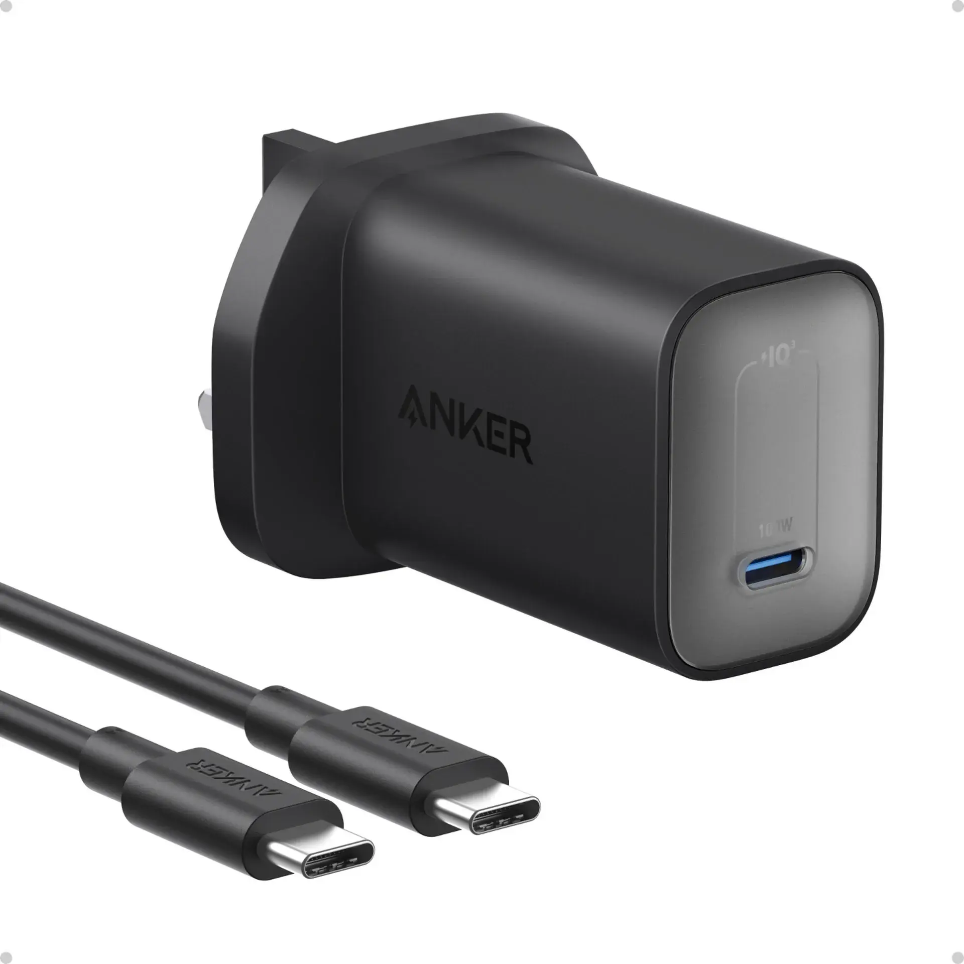 Anker Nano USB-C Fast Charger 100W with 6 ft 5A USB-C Cable – Black
