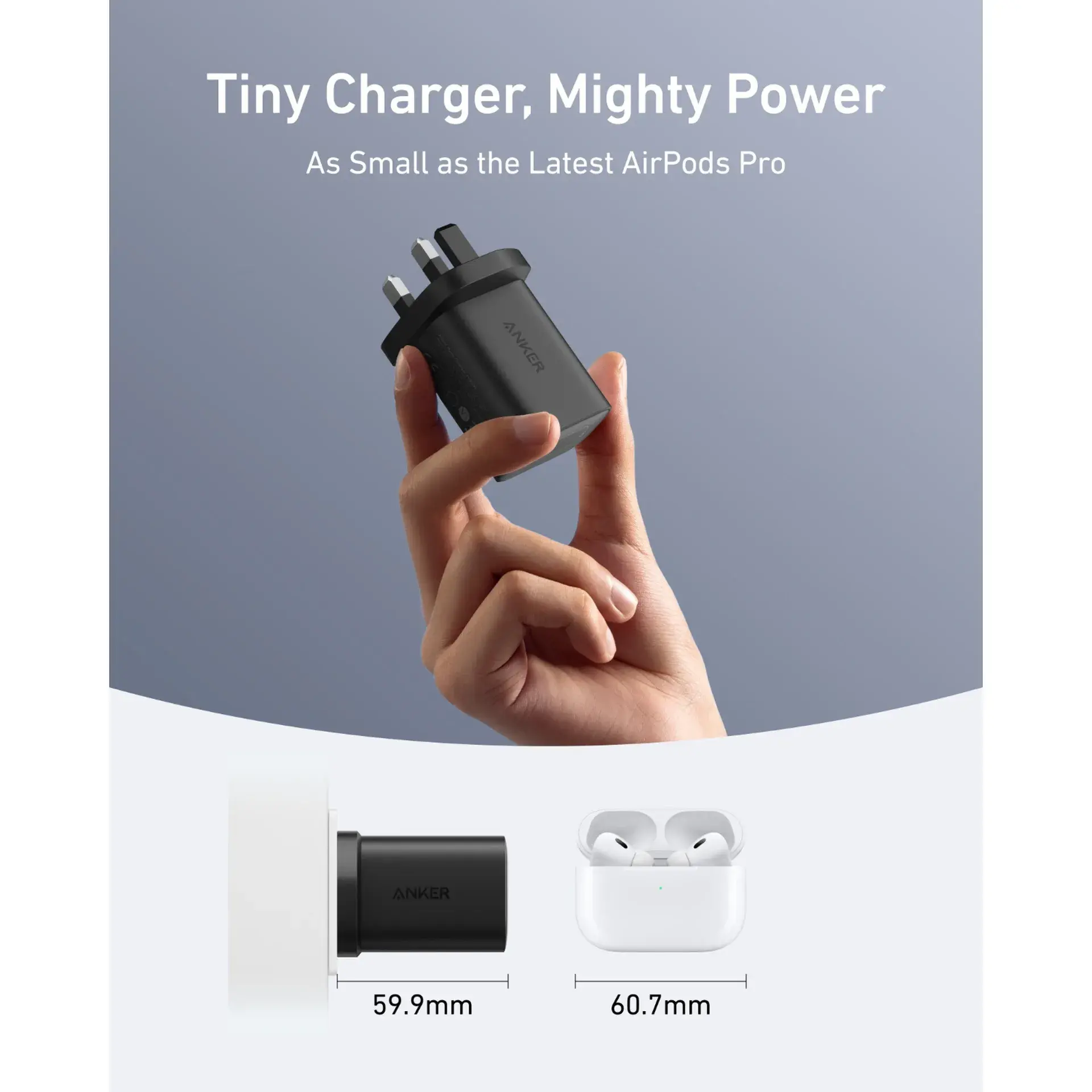 Anker Nano USB-C Fast Charger 100W with 6 ft 5A USB-C Cable – Black