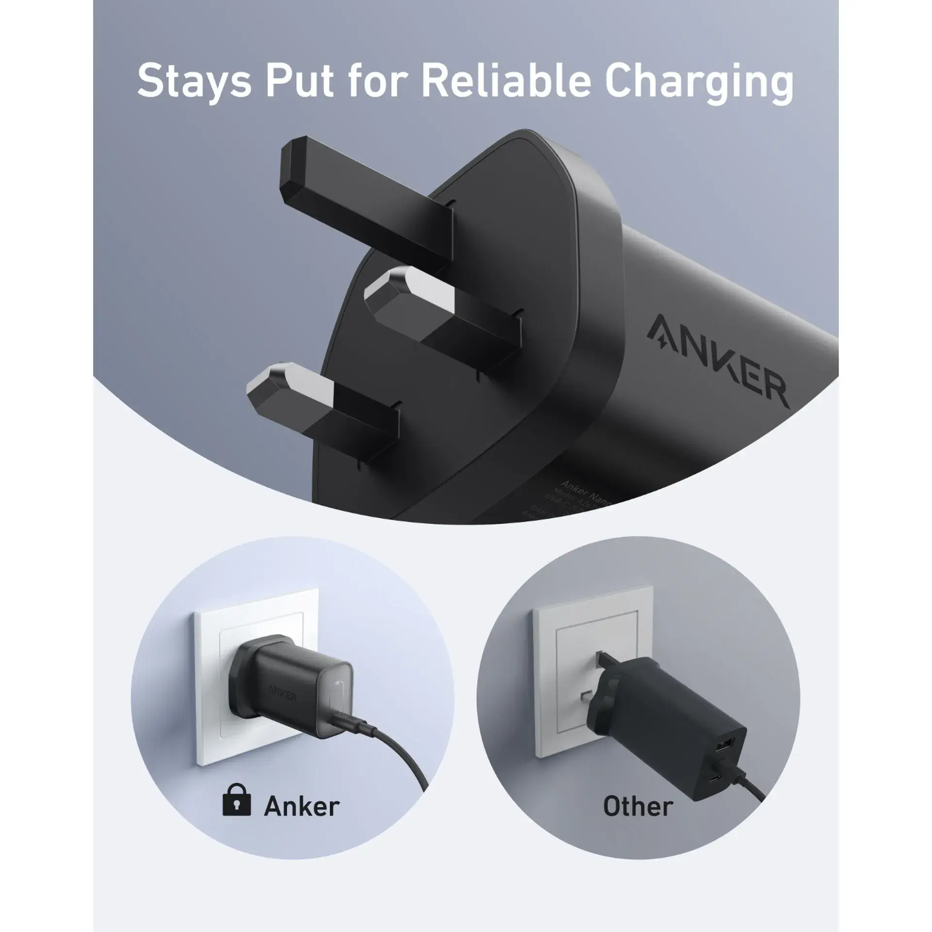 Anker Nano USB-C Fast Charger 100W with 6 ft 5A USB-C Cable – Black