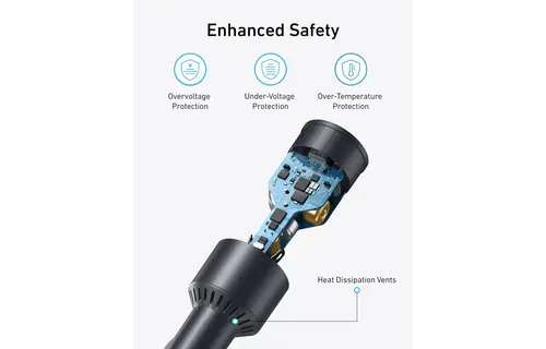 Anker Car Charger 167.5W 3-Port Ultra-Fast Car Charger With C To C 1m Cable - Black
