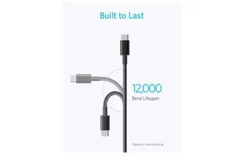 Anker USB-C to USB-C Durable Braided Fast Charging Cable 3.3ft 60W - Black