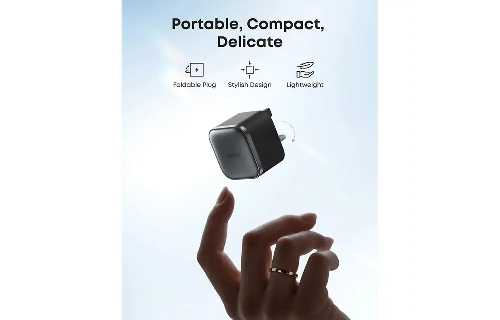 Anker Nano Compact USB - C Foldable Plug Fast Charger 45W - Black