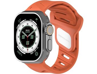 AULUMU A02 Offbeat Sport Band for Apple Watch Ultra 49mm & 42,44,45.46mm - Red Orange