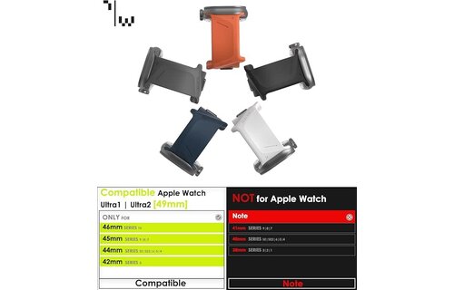 AULUMU A02 Offbeat Sport Band for Apple Watch Ultra 49mm & 42,44,45.46mm - Red Orange