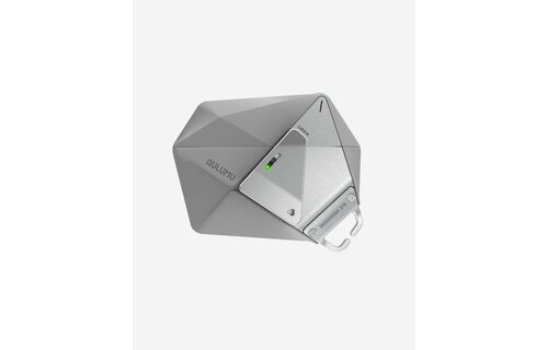 AULUMU A39 Geometric Case for AirPods Pro 3 | Lock & Lanyard - Gray