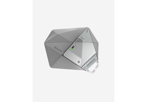 AULUMU A39 Geometric Case for AirPods Pro 3 | Lock & Lanyard - Gray