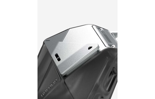 AULUMU A39 Geometric Case for AirPods Pro 3 | Lock & Lanyard - Black