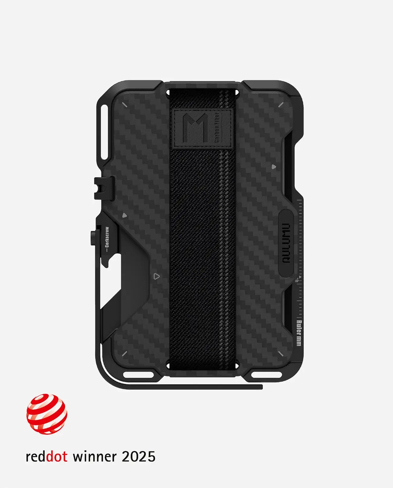 AULUMU G03 Multi-Tool Magnetic Metal Wallet | Frosted Cover | Magnetic - Carbon Fiber