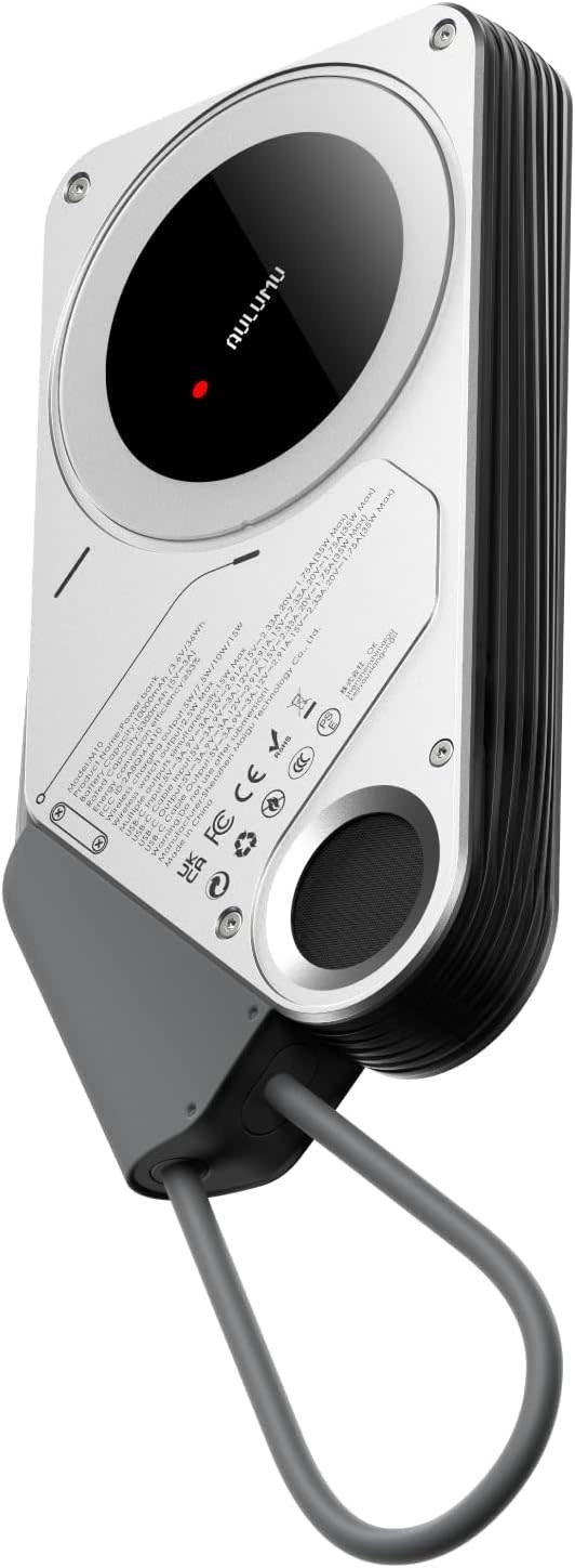 AULUMU M10  Multi-Charging Dual-Mag Power Bank for Apple Watch and Phone 10000mAh  - Silver