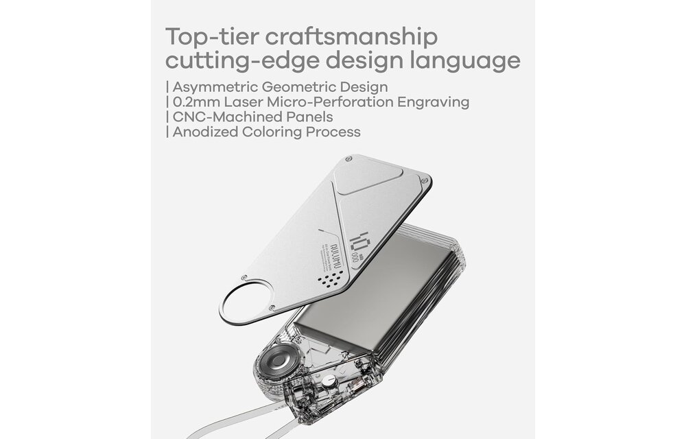 AULUMU M10  Multi-Charging Dual-Mag Power Bank for Apple Watch and Phone 10000mAh  - Silver
