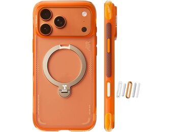 TORRAS Ostand Spin Air Series Case for Apple iPhone 17 Pro Max - Horizon Orange