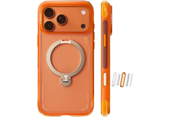 TORRAS Ostand Spin Air Series Case for Apple iPhone 17 Pro Max - Horizon Orange