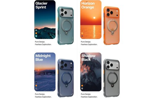 TORRAS Ostand Spin Air Series Case for Apple iPhone 17 Pro Max - Horizon Orange