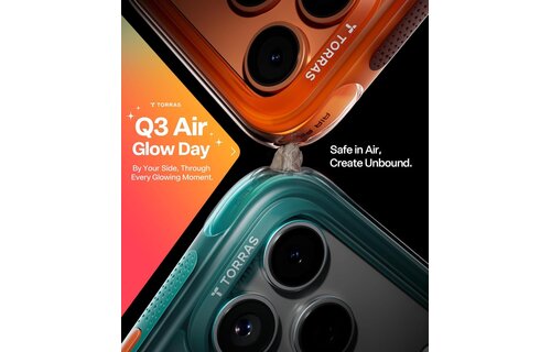 TORRAS Ostand Spin Air Series Case for Apple iPhone 17 Pro Max - Horizon Orange