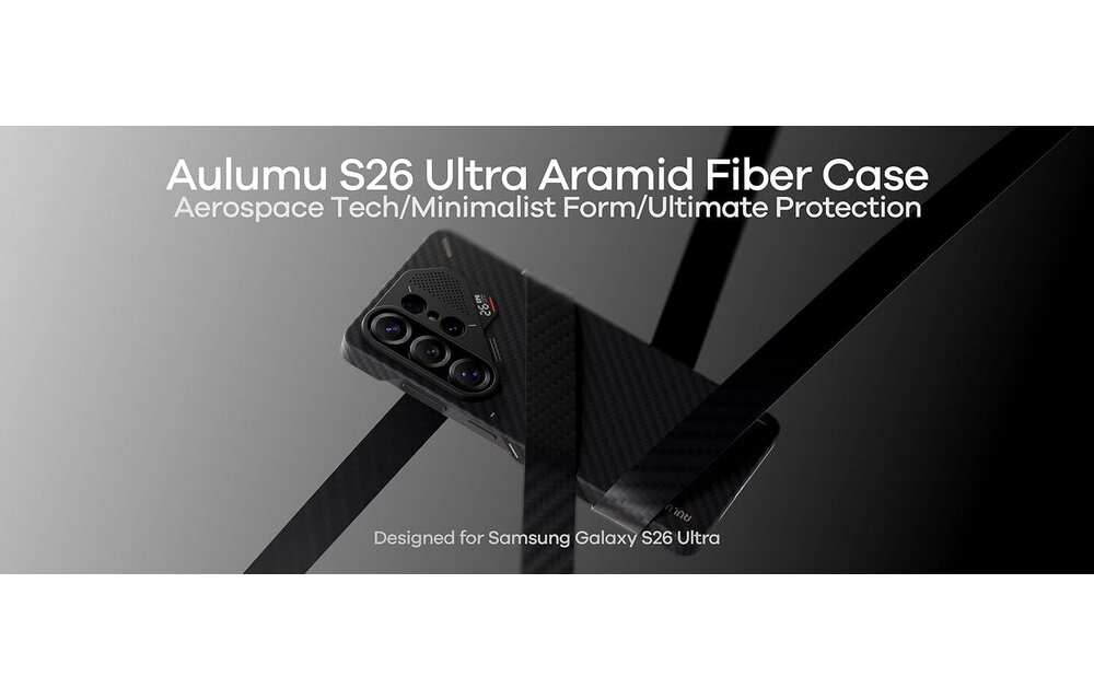 AULUMU Ultra Slim  Aramid Fiber MagSafe Case for Samsung Galaxy S26 Ultra  - Black