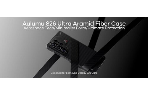 AULUMU Ultra Slim  Aramid Fiber MagSafe Case for Samsung Galaxy S26 Ultra  - Black