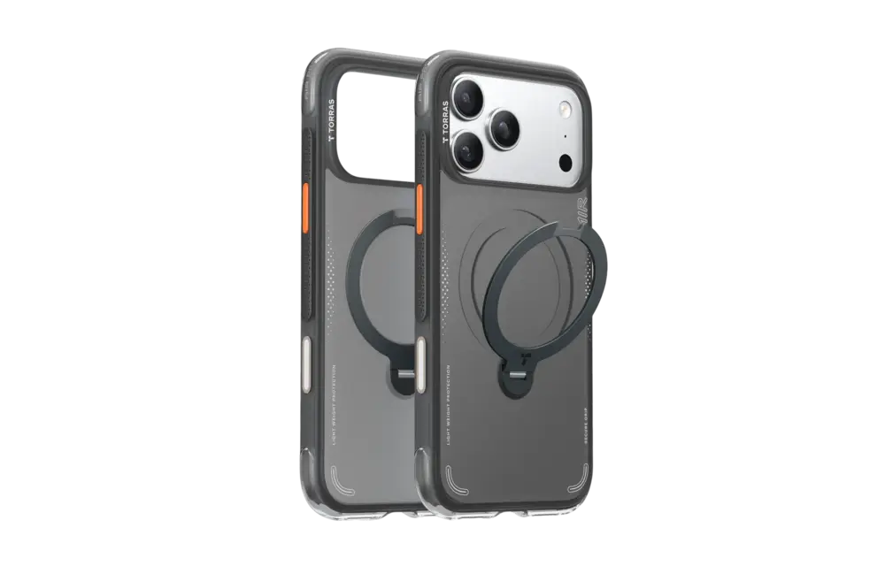 TORRAS Ostand Spin Air Series Case for Apple iPhone 17 Pro - Shadow Black