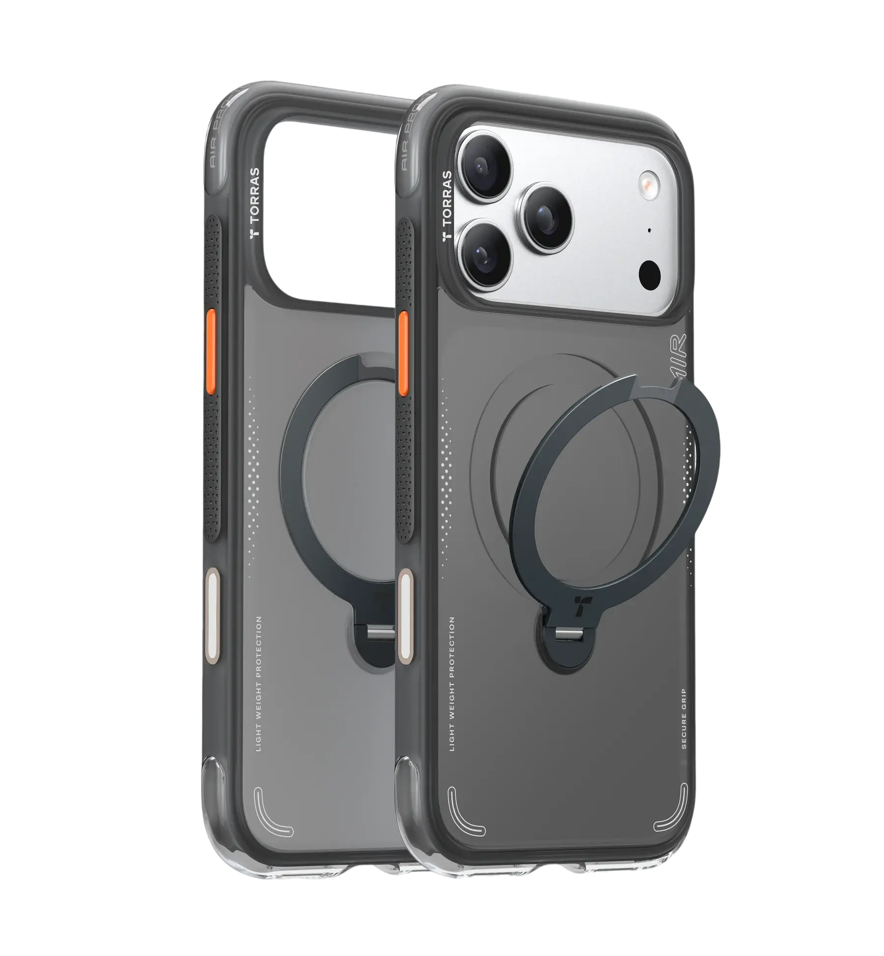 TORRAS Ostand Spin Air Series Case for Apple iPhone 17 Pro - Shadow Black